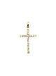 14K Yellow Gold 1.05CTW Lab Created Diamond Cross Pendant