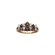 14K Rose Gold 3/4CTW White & Dark Champagne Diamond Pyramid Ring