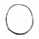 .925 Sterling Silver 17.4G Greek Key Necklace Silver necklace with geometric design on a white background