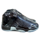 Jordan Jumpman Two Trey - Black University Red (Size 11) Black high-top sneaker with clear plastic wrap on a white background