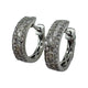 14K White Gold 64PTW Diamond Channel Hoop Earrings