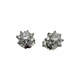 14K White Gold 1.5CTW Diamond Round Halo Stud Earrings