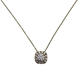 14K Yellow Gold 1CTW Lab Created Diamond Halo Pendant Necklace