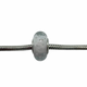 Pandora .925 Sterling Silver White Effervescence Murano Glass Charm Silver and white glass bead on a white background