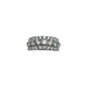 14K White Gold 4CTW Diamond 3-Row Wide Band Ring