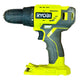 RYOBI ONE+ 18V 1/2" Cordless Drill/Driver (P215VN) Ryobi drill with a yellow battery on a white background