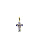 14K Yellow Gold Tanzanite Cross Pendant