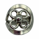 .925 Sterling Silver Loop Knot Flower Ring Silver ring with a central design on a white background