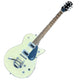GRETSCH G5230T ELECTROMATIC JET FT Single-Cut w/ Bigsby Electric Guitar - Two-Tone Vintage White/London Grey Electric guitar on a wooden floor
