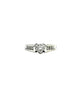 14K White Gold Heart Shaped 1/2CTW Diamond Cluster Channel Ring
