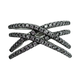Pandora .925 Sterling Silver CZ Sparkling Twisted Ring Crossover ring with diamond accents on a white background