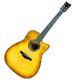 Yamaha TAG3 C TransAcoustic Dreadnought Acoustic-Electric Guitar w/ Soft Case Acoustic guitar on a wooden floor