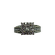 14K 3/4CTW Diamond Halo Cathedral Ring