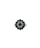 14K White Gold Sapphire & Diamond Cluster Cocktail Ring
