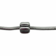 Pandora .925 Sterling Silver Dots and Ridges Clip Charm Silver beaded charm on a white background