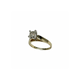 14K Yellow Gold/Platinum .89CT Diamond Princess Cut Solitaire Cathedral Ring