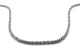.925 Sterling Silver 90.3G 5MM Byzantine Necklace Silver necklace with intricate design on a white background