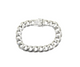 .925 Sterling Silver 42.1G 12MM Etched Curb Link Bracelet