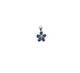 Silver pendant with blue gemstones on a white background