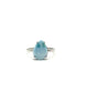 .925 Sterling Silver Pear Shaped Larimar Ring
