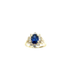 14K Yellow Gold Sapphire & 1/2CTW Diamond Halo Split Ring