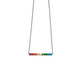 .925 Sterling Silver CZ Rainbow Stationary Pendant Necklace