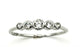 .925 Sterling Silver Bezel Set CZ Graduated 5-Inline Ring Silver ring with five diamonds on a white background