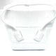 White bag with a strap on a light gray background