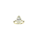 10K Yellow Gold 3.55CTW Bezel Set Marquise Lab Created Diamond Ring