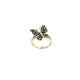 Effy 14K Yellow Gold 1/2CTW Espresso & White Diamond Butterfly Ring