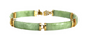 14K Yellow Gold Green Jade Link Bracelet