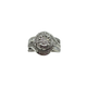 14K White Gold 1.5CTW Diamond Round & Baguette Cut Halo Ring