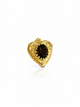14k Gold Ornate Smoky Quartz Heart Pendant