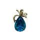 10K Yellow Gold Blue Topaz Ribbon Pendant