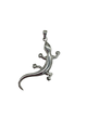 .925 Sterling Silver Lizard Pendant Silver lizard pendant on a white background