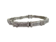 18K White Gold 4.5CTW Diamond Alternating Bar Bracelet Diamond bracelet on a white background