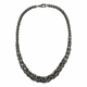 .925 Sterling Silver Graduated Woven Rope Necklace Silver chain necklace on a white background