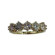 14K Yellow Gold 1CTW Round Diamond 5 Stone Band Gold ring with five diamonds on a white background