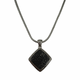 John Hardy .925 Sterling Silver Black Spinel Necklace Necklace with a square pendant featuring black stones on a white background