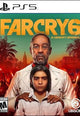 Promotional image for 'Far Cry 6' with two characters and Ubisoft logo.