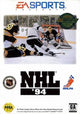Cover of NHL '94 video game featuring hockey players on an ice rink.