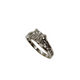 14K White Gold 3/4CTW Diamond Channel Cathedral Ring