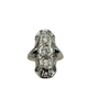 Diamond ring with a white background