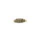 Gold ring with embedded stones on a white background