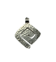Silpada .925 Sterling Silver Hammered Spiral Maze Pendant Silver pendant with a textured design on a white background