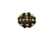 14K Gold Garnet & Seed Pearl Lattice Bouquet Ring