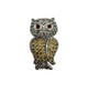 .925 Sterling Silver CZ Owl Pendant