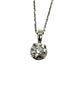 10K White Gold 1/2 Carat Natural Diamond Solitaire Pendant
