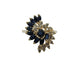 14K Yellow Gold 1/3CTW Diamond & Sapphire Swirl Ring