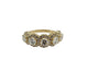 14K Yellow Gold 2.5CTW Lab Created Diamond 5-Stone Halo Ring